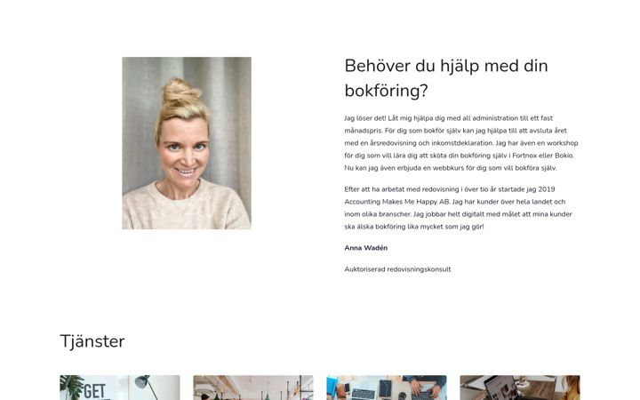 Snímek obrazovky accountingmakesmehappy.se