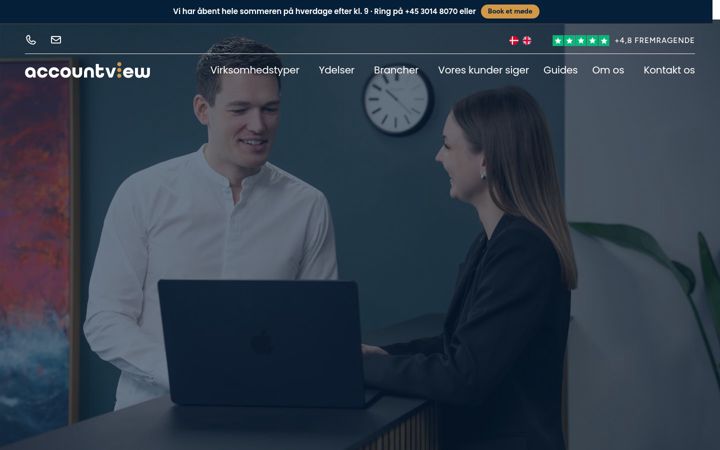 Screenshot of accountview.dk