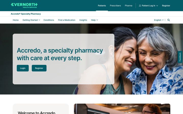Screenshot of accredo.com
