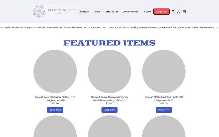 Captură de ecran a accretiondiscs.com