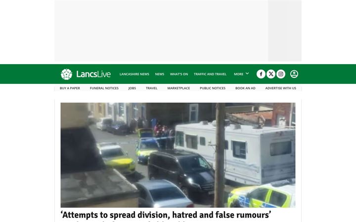 Posnetek zaslona accringtonobserver.co.uk