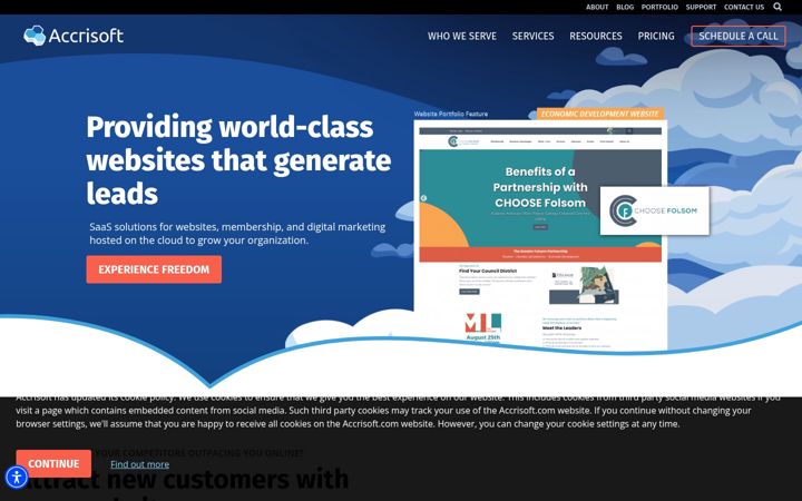 Screenshot van accrisoft.com