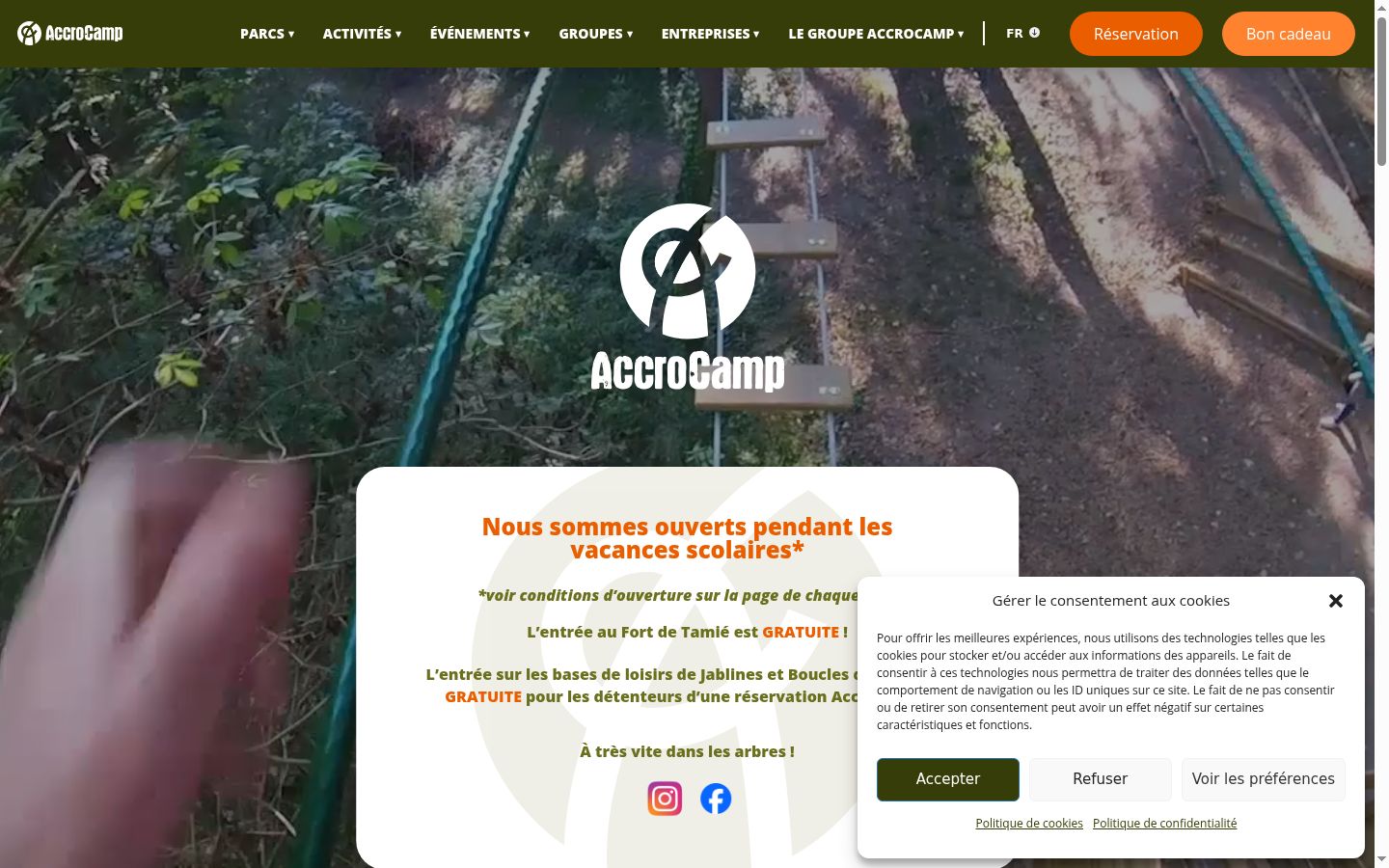Screenshot van de toestemmingsbanner zoals getoond vóór enige interactie