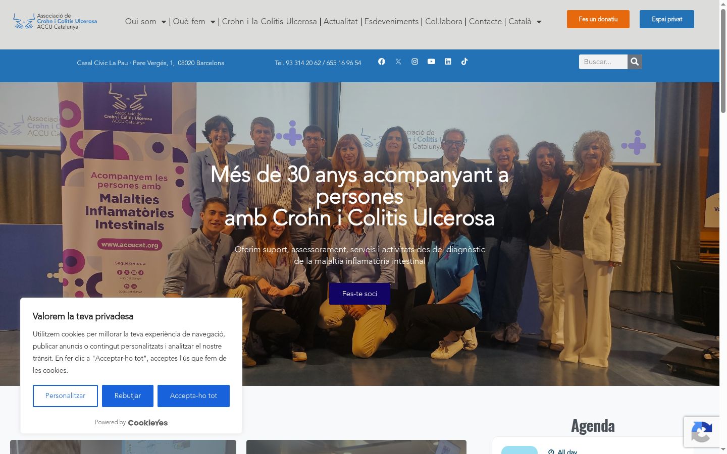 Screenshot tal-banner tal-kunsens muri qabel kwalunkwe interazzjoni