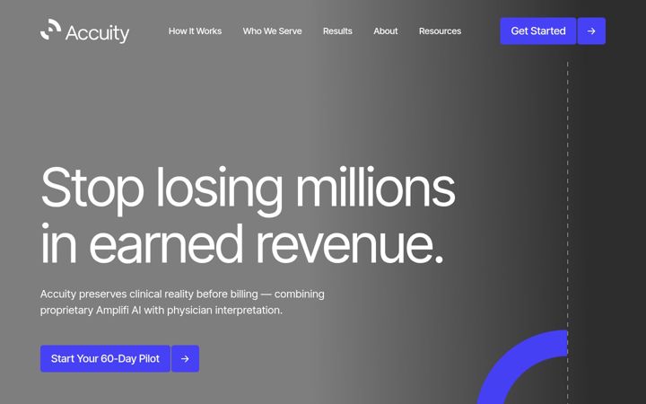 Screenshot of accuityhealthcare.com