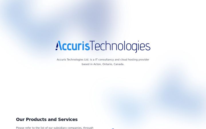 Screenshot of accuristechnologies.ca