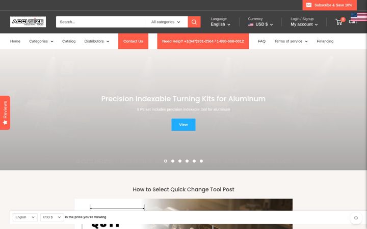 Screenshot of accusizetools.com