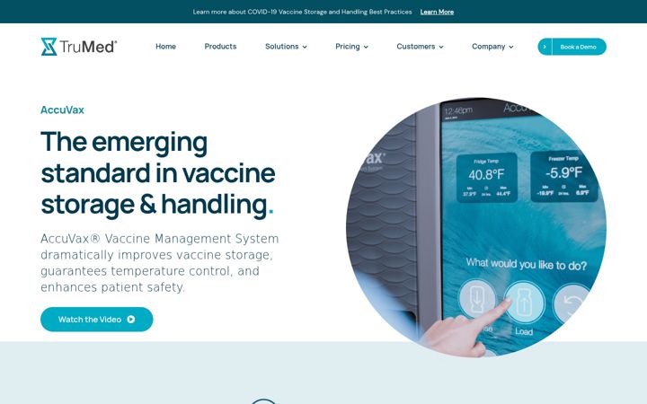 Screenshot of accuvax.com