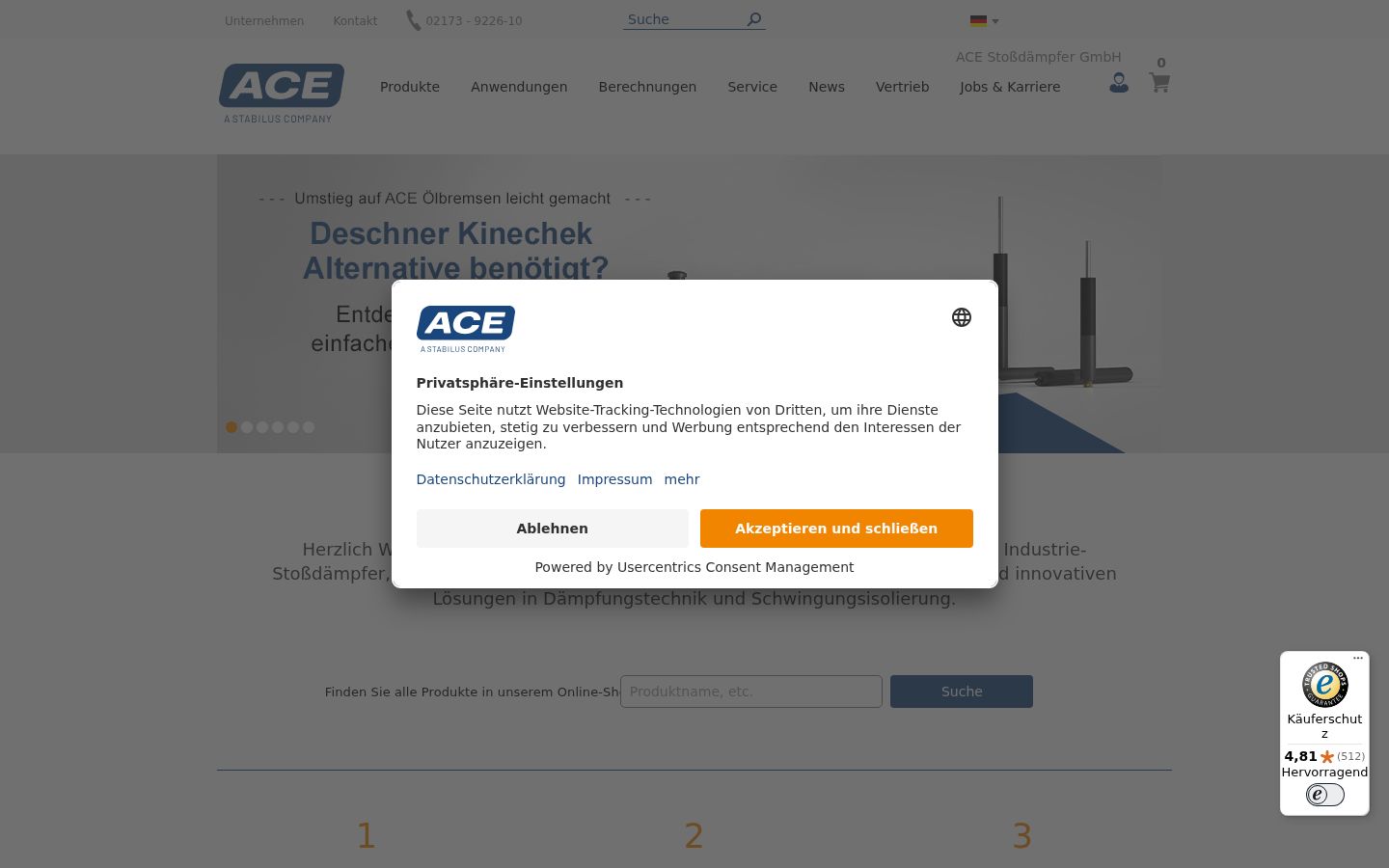 Screenshot of the consent banner shown before any interaction