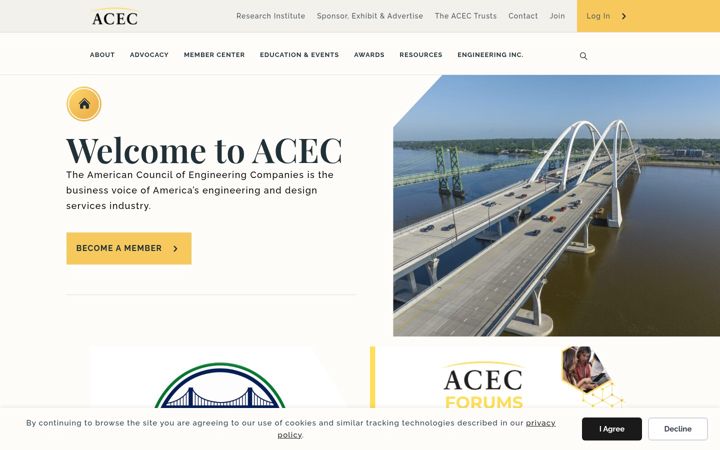 Screenshot of acec.org