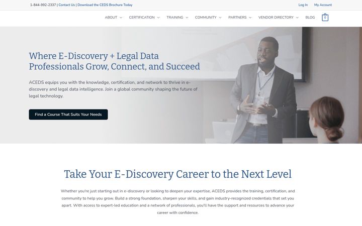 Screenshot of aceds.org