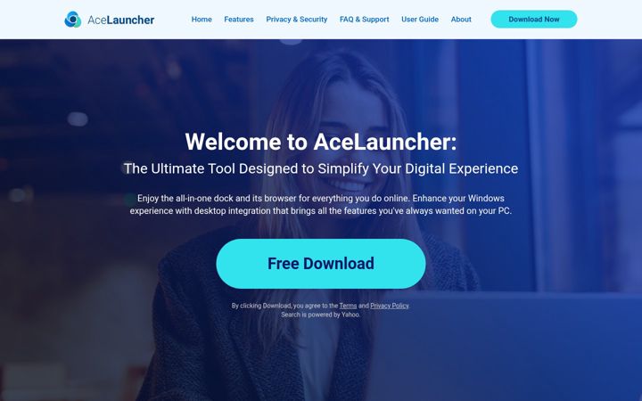 Screenshot of acelauncher.com
