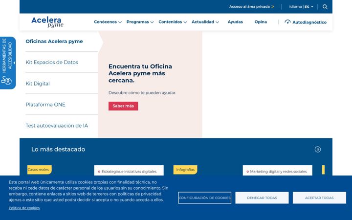 Ekrano kopija acelerapyme.es