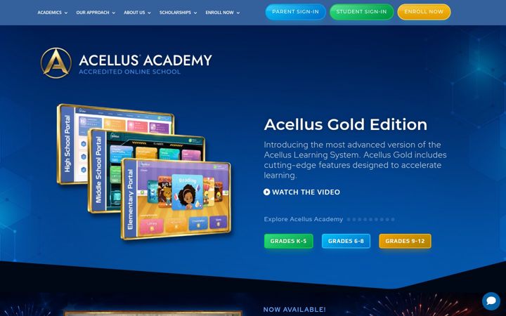 Screenshot of acellusacademy.com