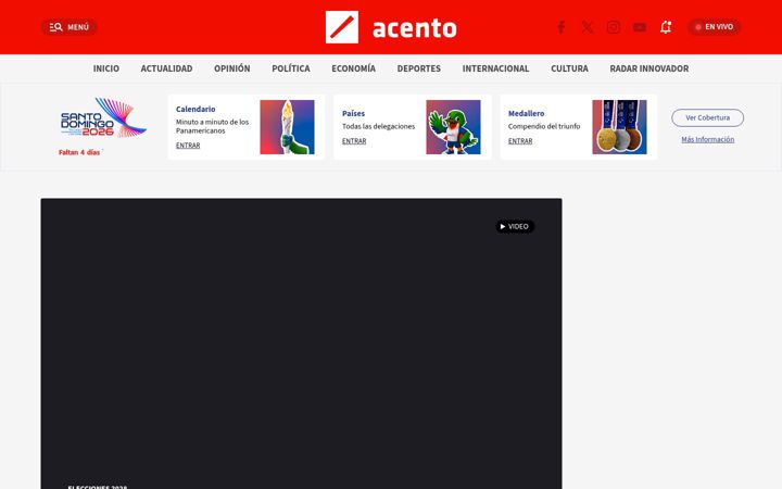 Screenshot of acento.com.do