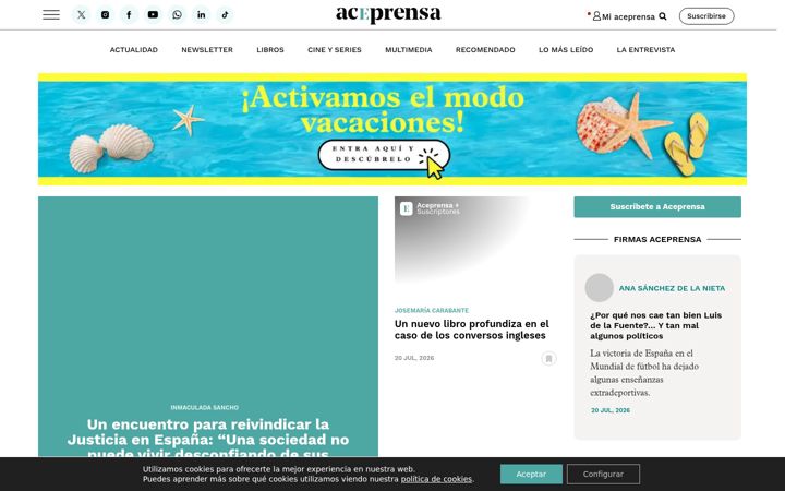 Screenshot of aceprensa.com