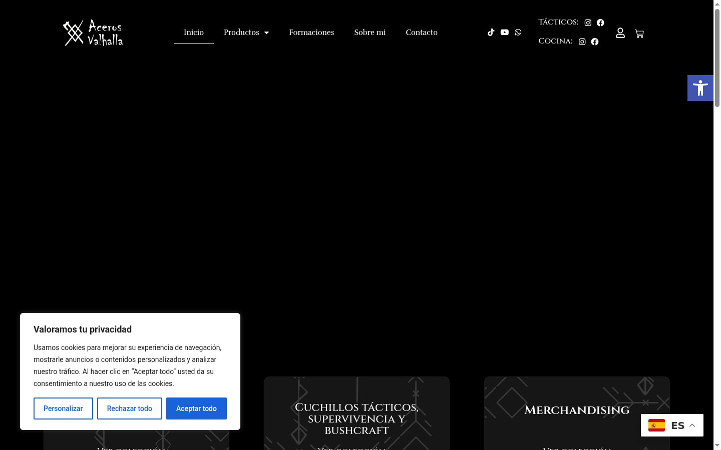 Capture d'écran de la bannière de consentement affichée avant toute interaction