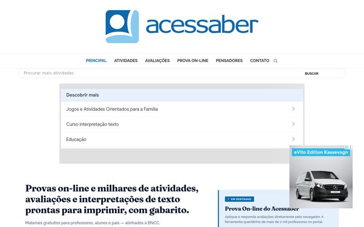 Screenshot of acessaber.com.br