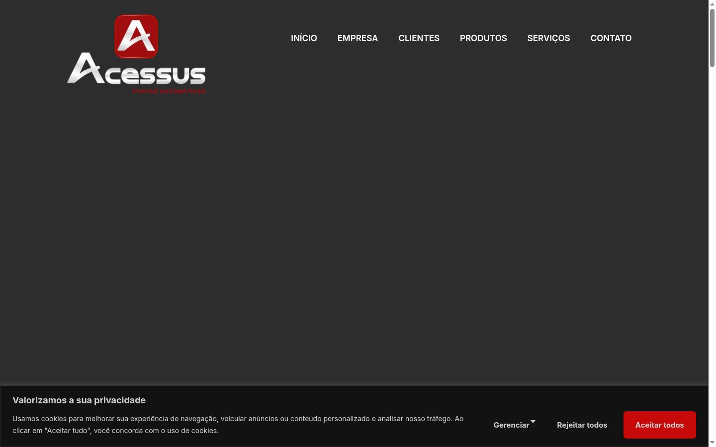 Screenshot des Einwilligungsbanners vor jeglicher Interaktion