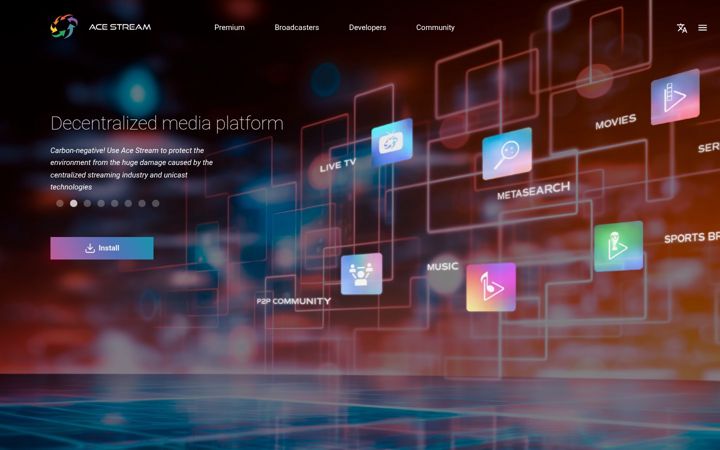 Screenshot of acestream.media
