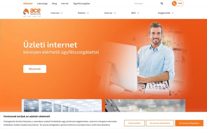 Screenshot of acetelecom.hu