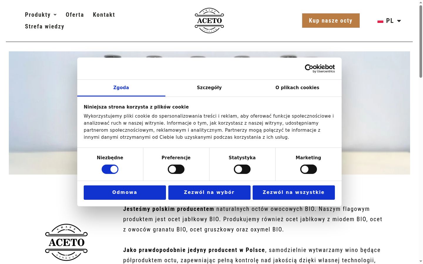 Capture d'écran de la bannière de consentement affichée avant toute interaction
