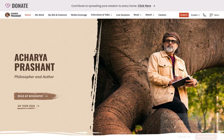 Screenshot of acharyaprashant.org