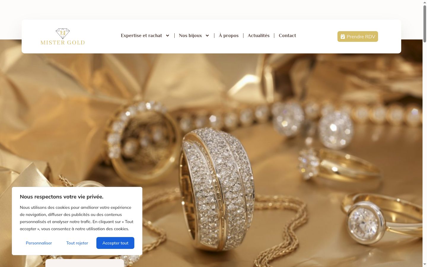 Screenshot of the consent banner shown before any interaction