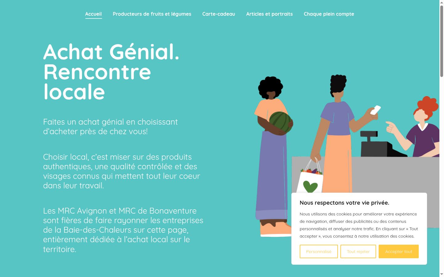Screenshot of the consent banner shown before any interaction