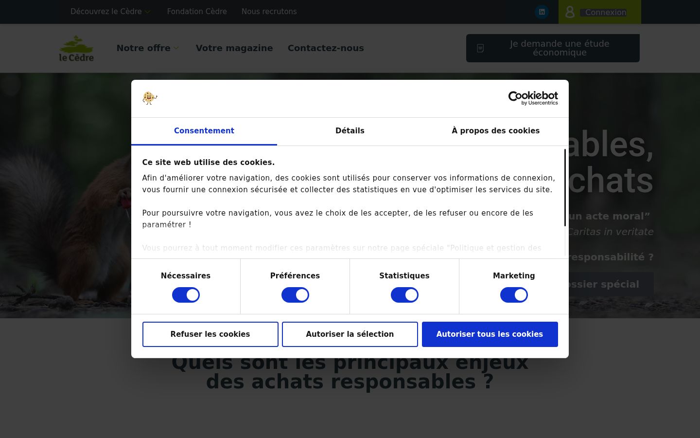 Ekrānuzņēmums ar piekrišanas baneri, kas tika rādīts pirms jebkādas mijiedarbības
