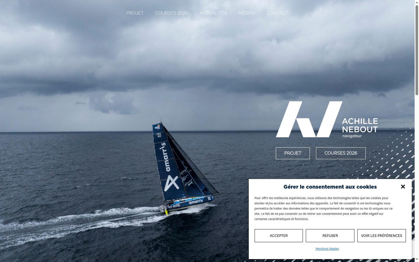 Screenshot del banner di consenso mostrato prima di qualsiasi interazione