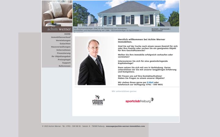 Screenshot of achim-werner-immobilien.com