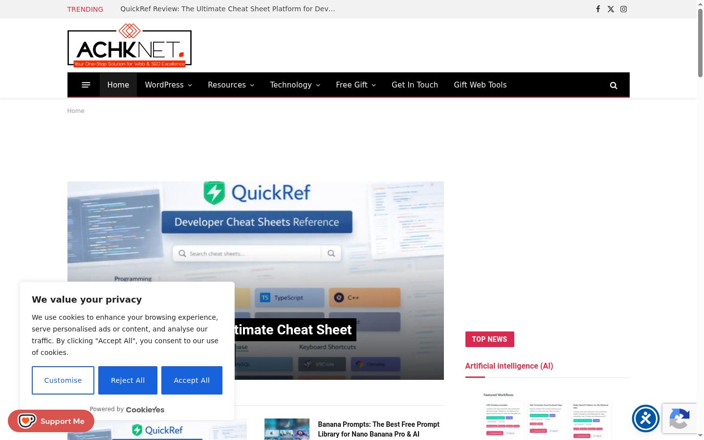Screenshot tal-banner tal-kunsens muri qabel kwalunkwe interazzjoni