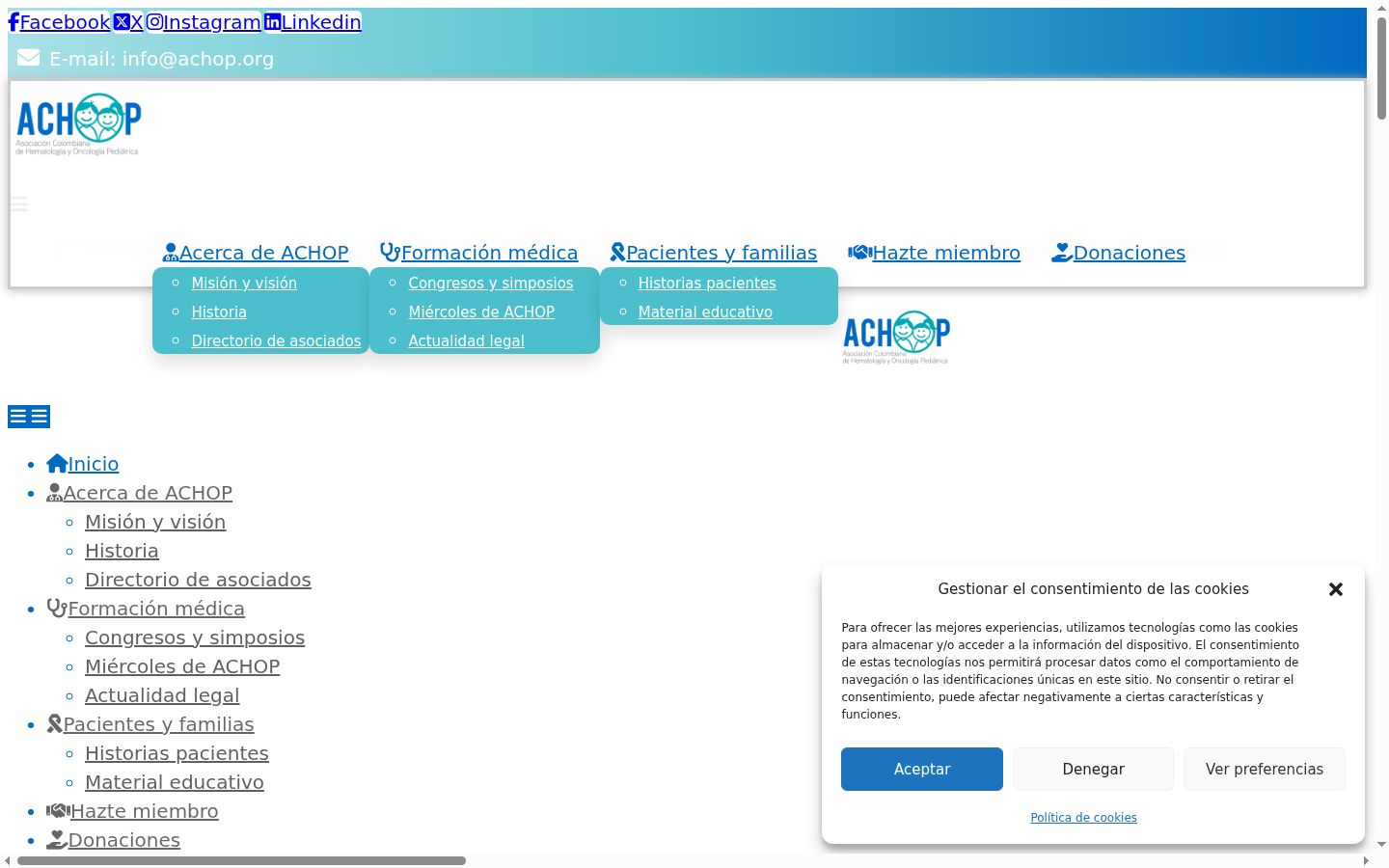 Screenshot del banner di consenso mostrato prima di qualsiasi interazione