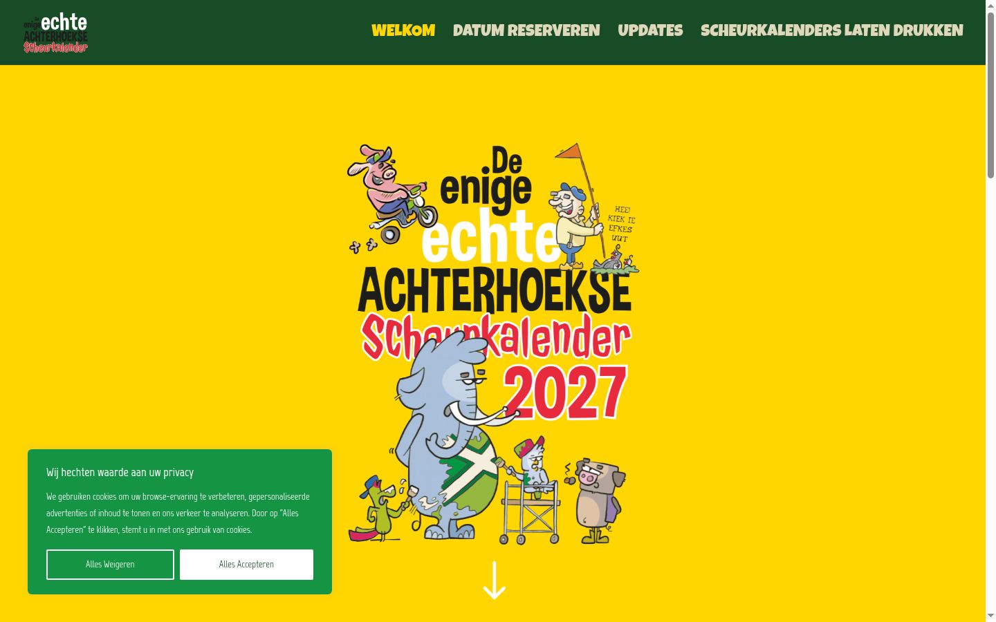 Skärmbild av samtyckesbannern som visades före någon interaktion