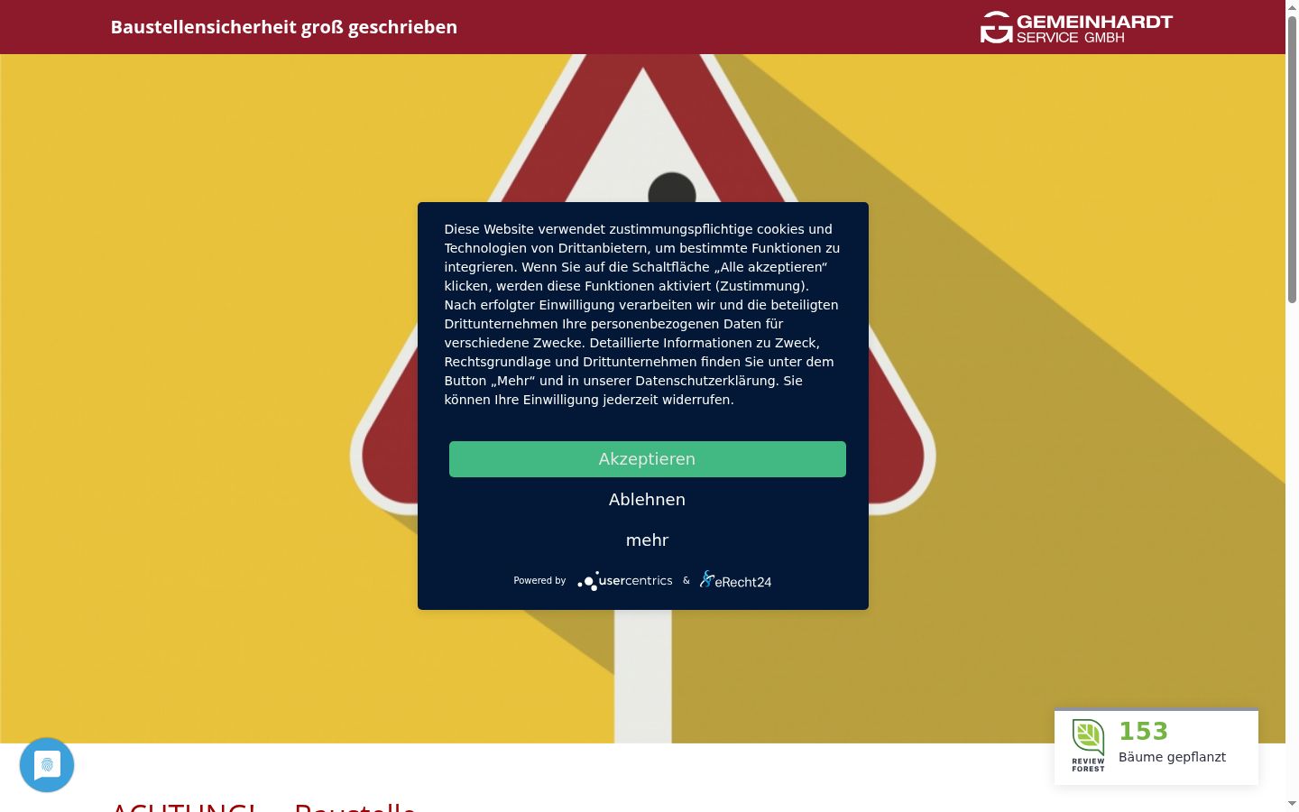Screenshot tal-banner tal-kunsens muri qabel kwalunkwe interazzjoni