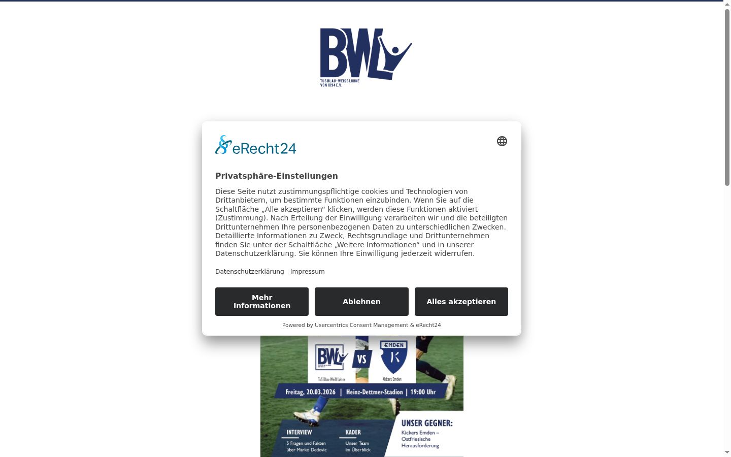 Screenshot tal-banner tal-kunsens muri qabel kwalunkwe interazzjoni