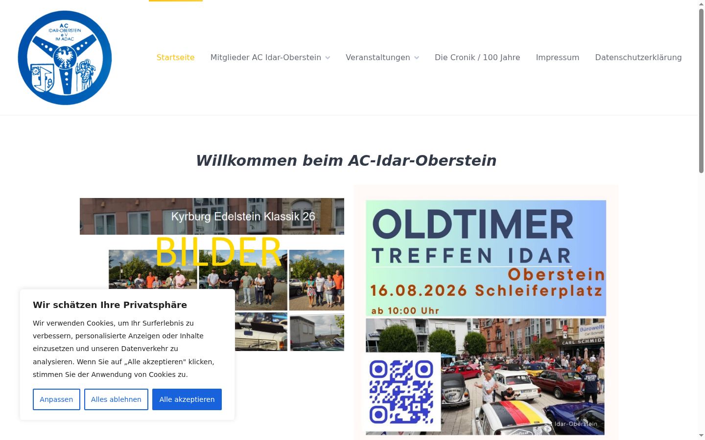 Screenshot van de toestemmingsbanner zoals getoond vóór enige interactie