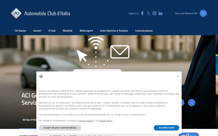 Screenshot of aci.it