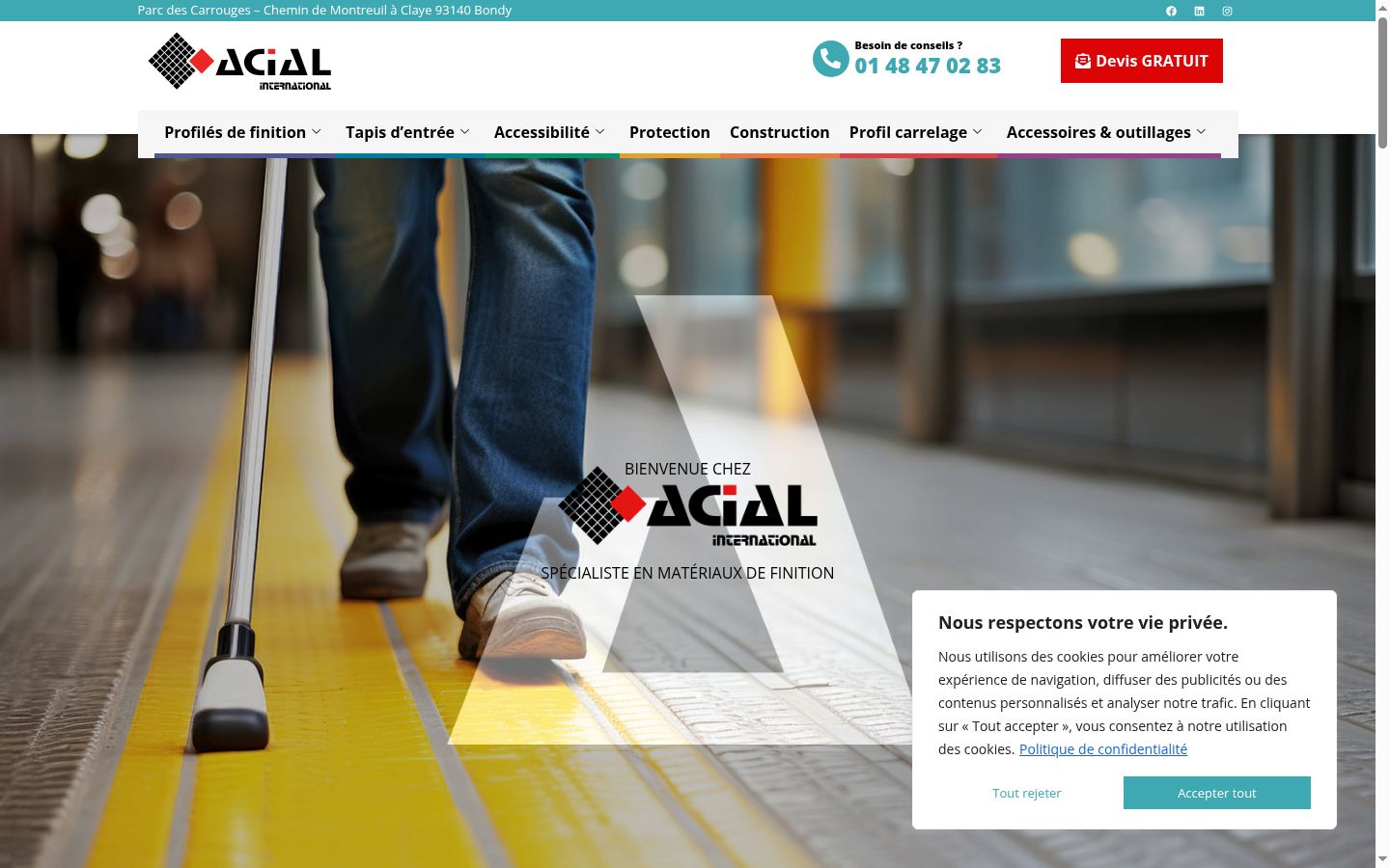 Screenshot des Einwilligungsbanners vor jeglicher Interaktion