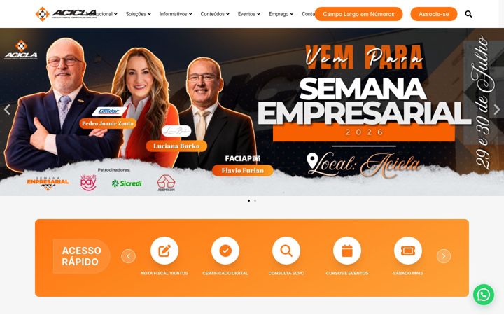 Screenshot of acicla.com.br