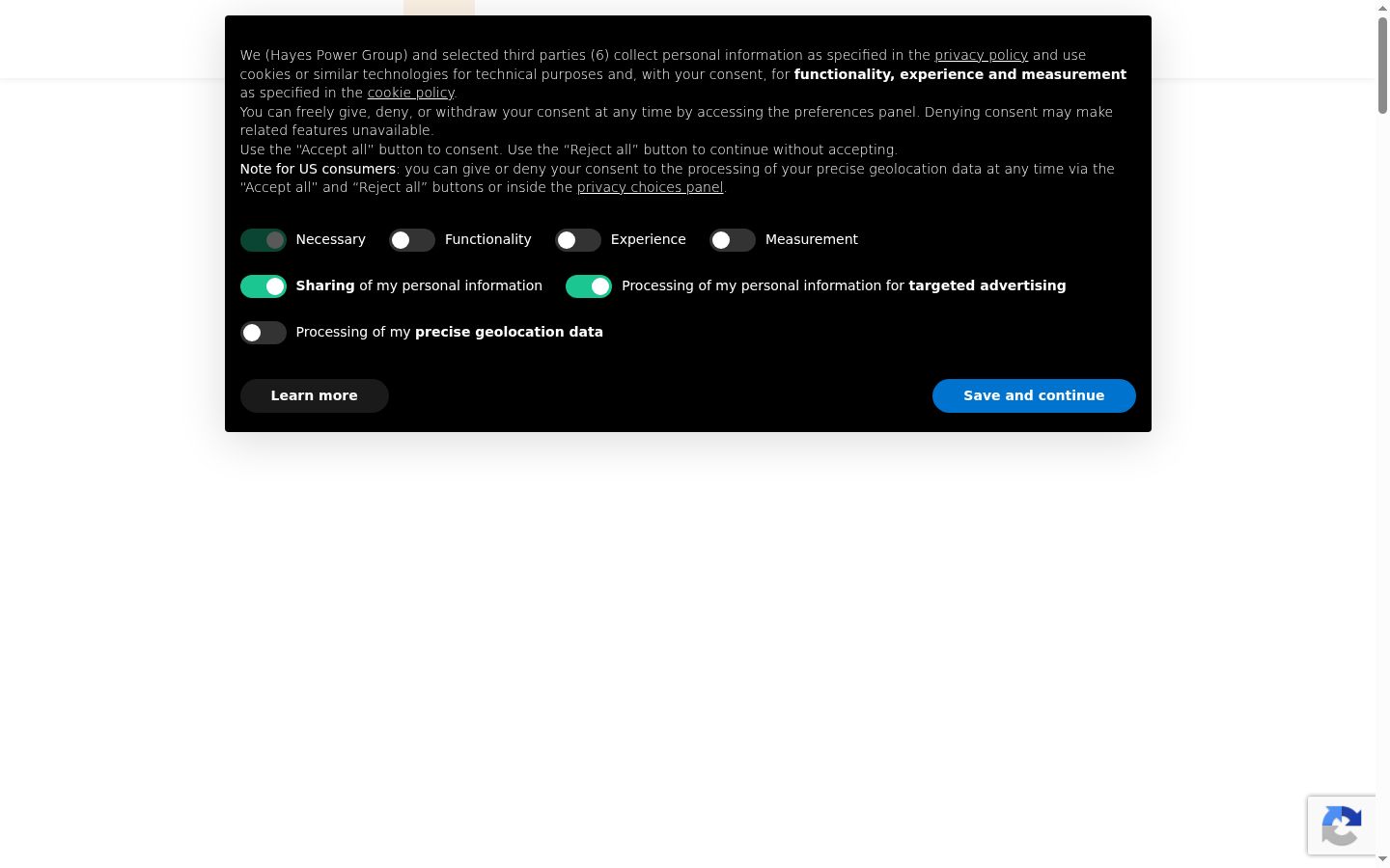 Captura de ecrã do banner de consentimento apresentado antes de qualquer interação