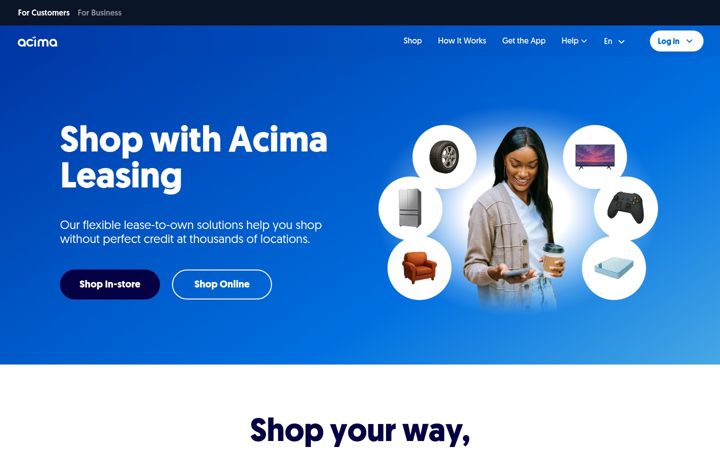 Screenshot of acimacredit.com