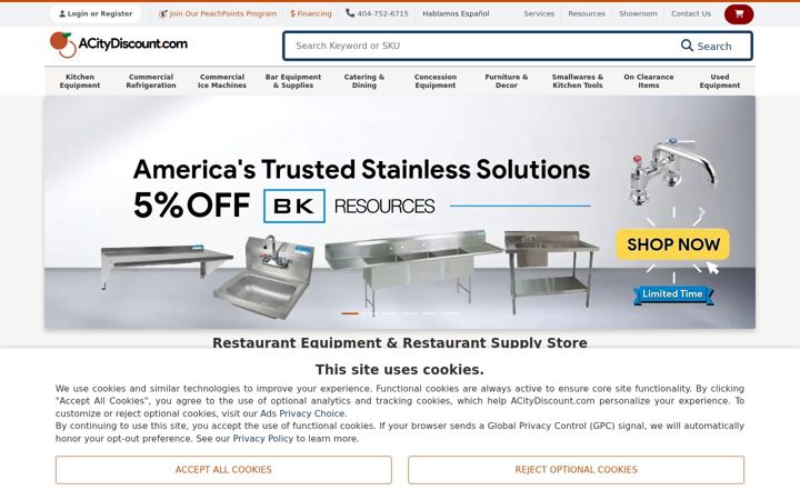 Screenshot di acitydiscount.com