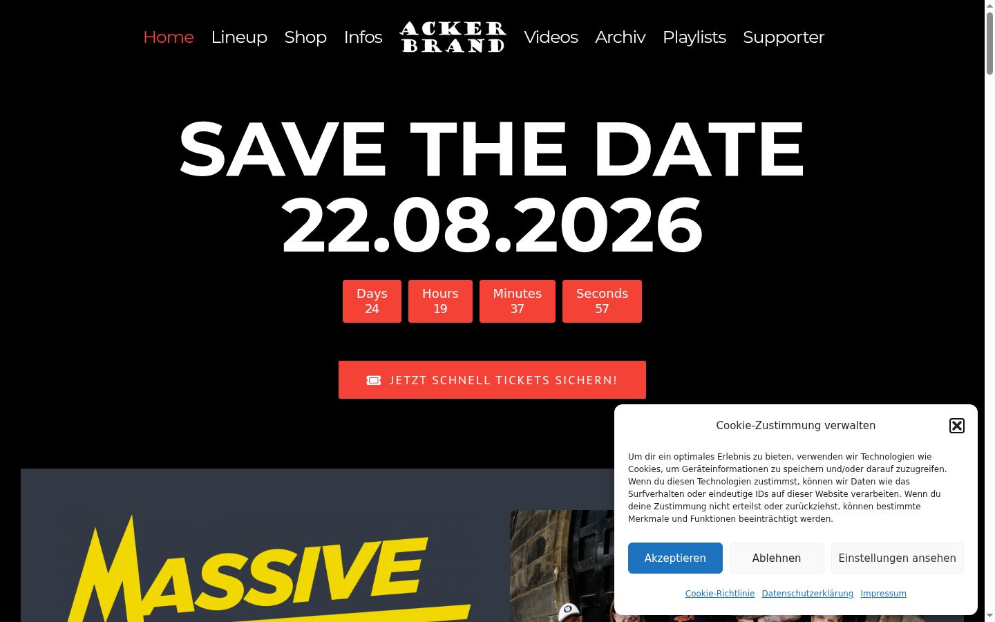 Screenshot tal-banner tal-kunsens muri qabel kwalunkwe interazzjoni