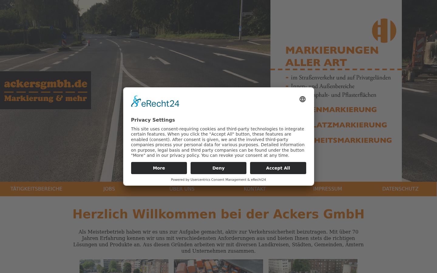 Screenshot del banner di consenso mostrato prima di qualsiasi interazione