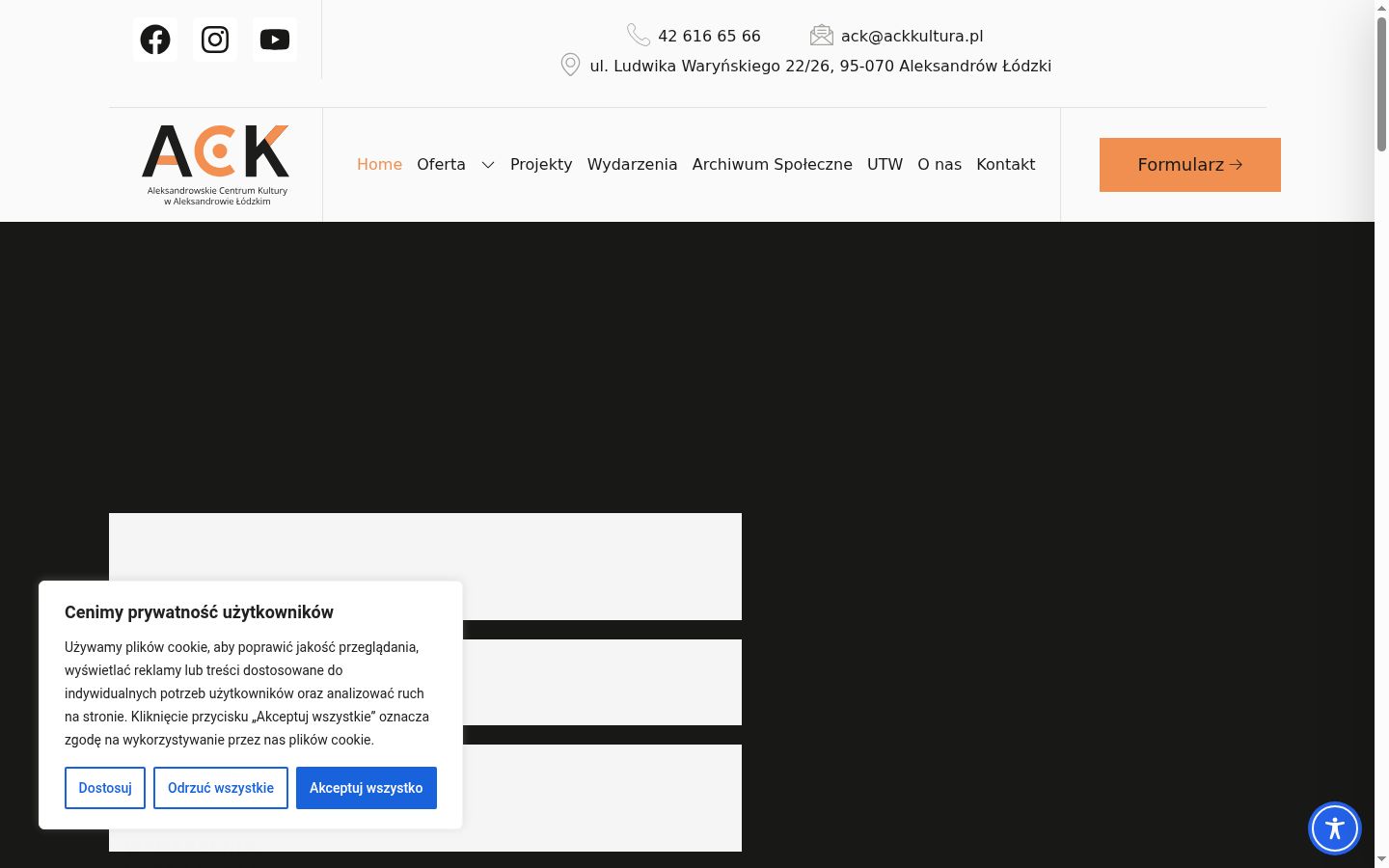 Screenshot tal-banner tal-kunsens muri qabel kwalunkwe interazzjoni