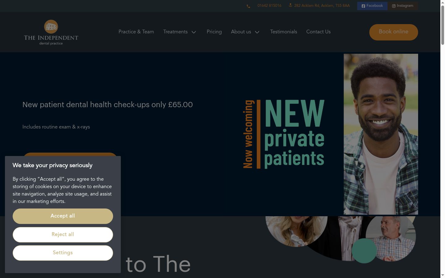 Snímek obrazovky baneru souhlasu zobrazeného před jakoukoli interakcí