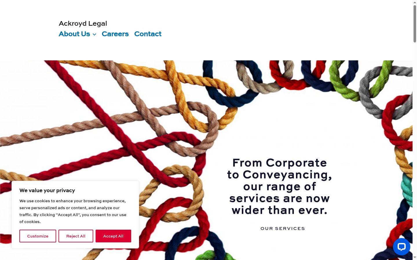Screenshot del banner di consenso mostrato prima di qualsiasi interazione