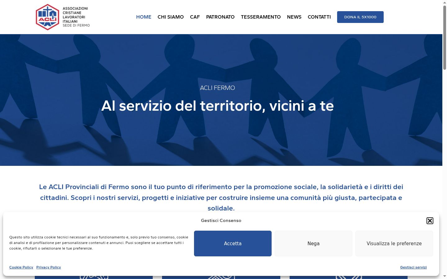 Capture d'écran de la bannière de consentement affichée avant toute interaction